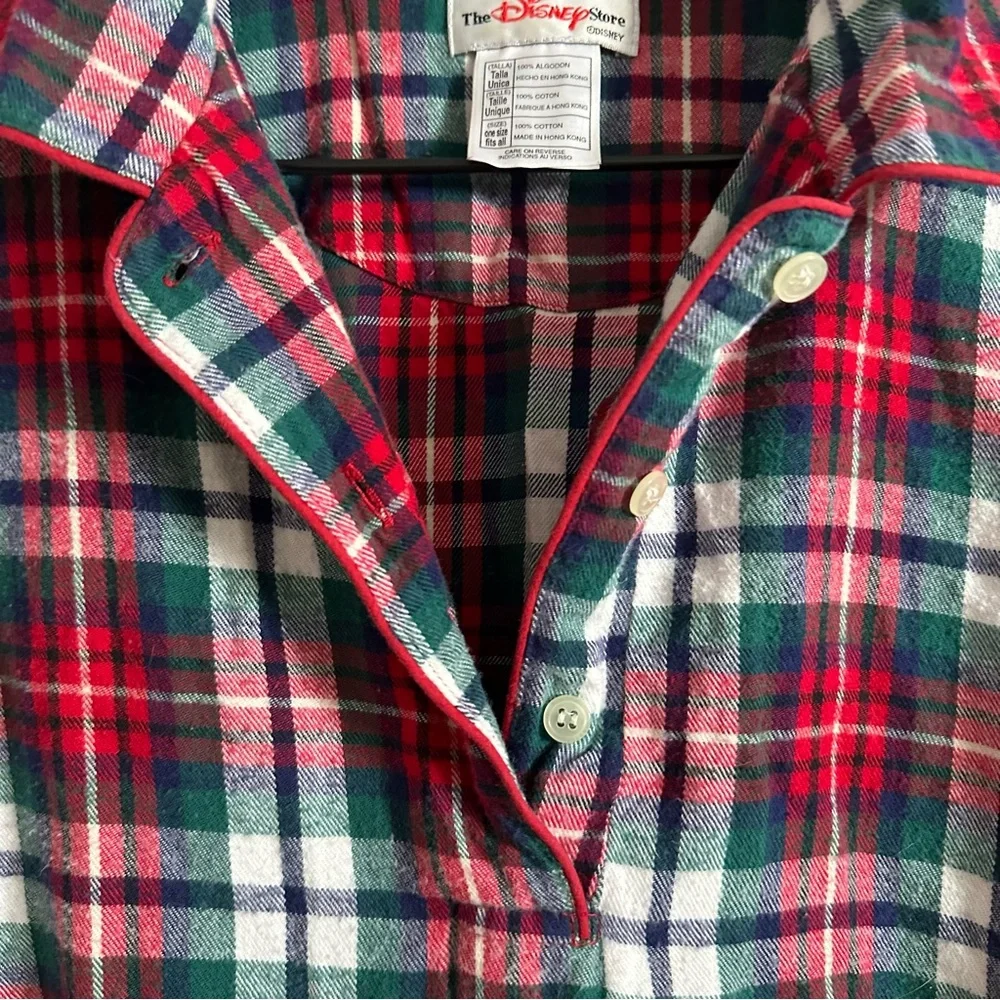 Disney Red Green Plaid Winnie the Pooh Nightshirt - Picture 7 of 10
